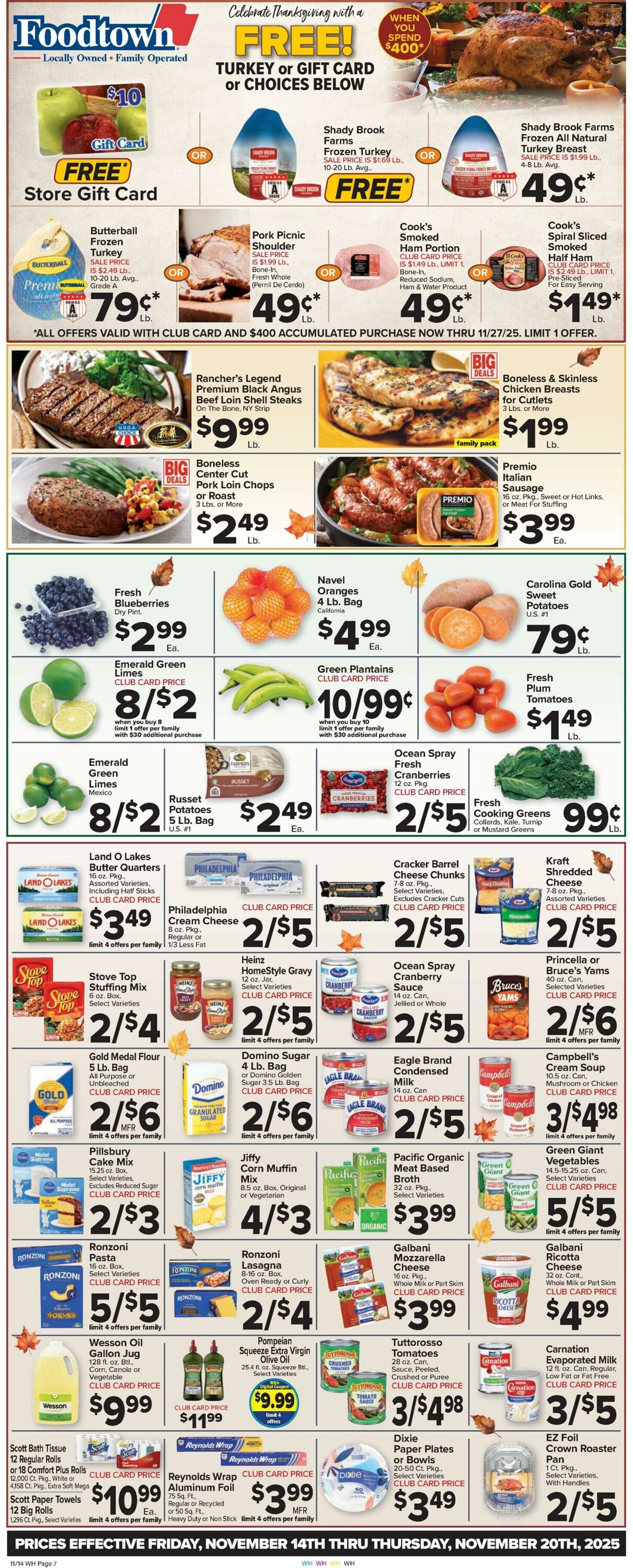 Weekly ad Food Town 11/14/2025 - 11/20/2025
