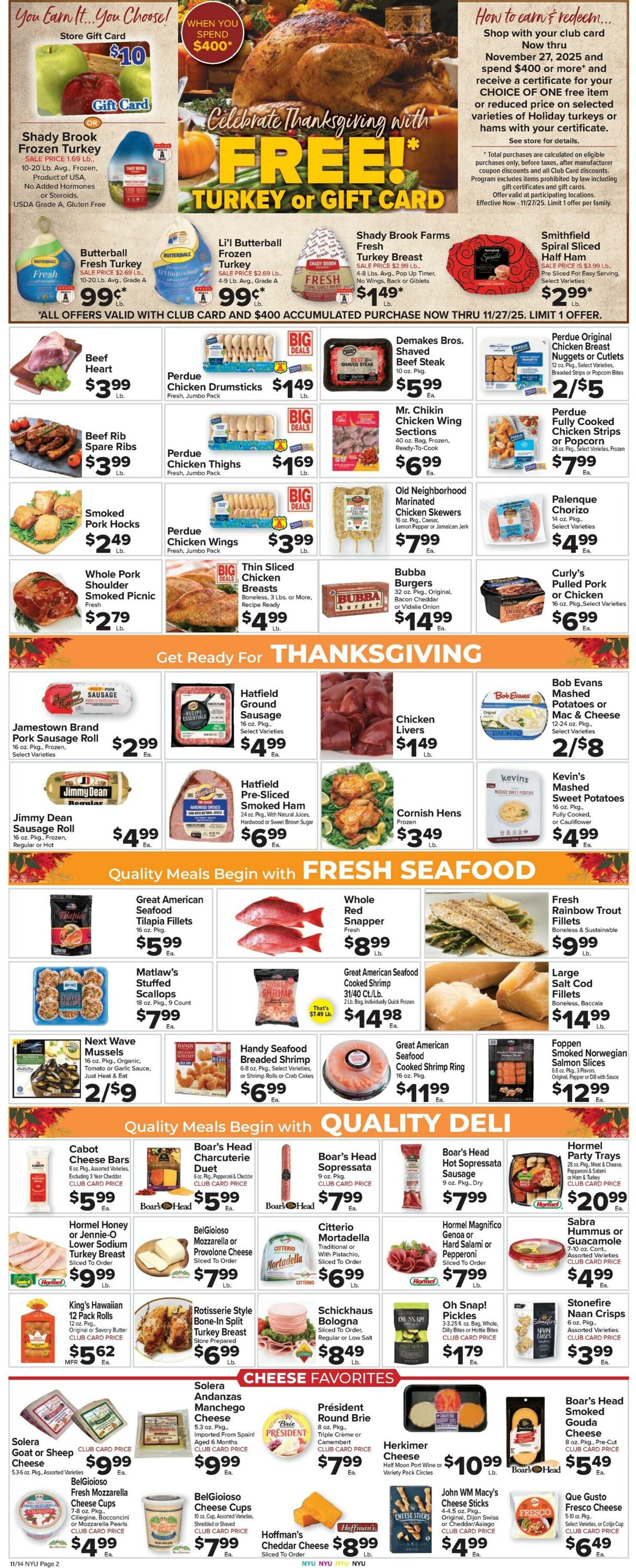 Weekly ad Food Town 11/14/2025 - 11/20/2025