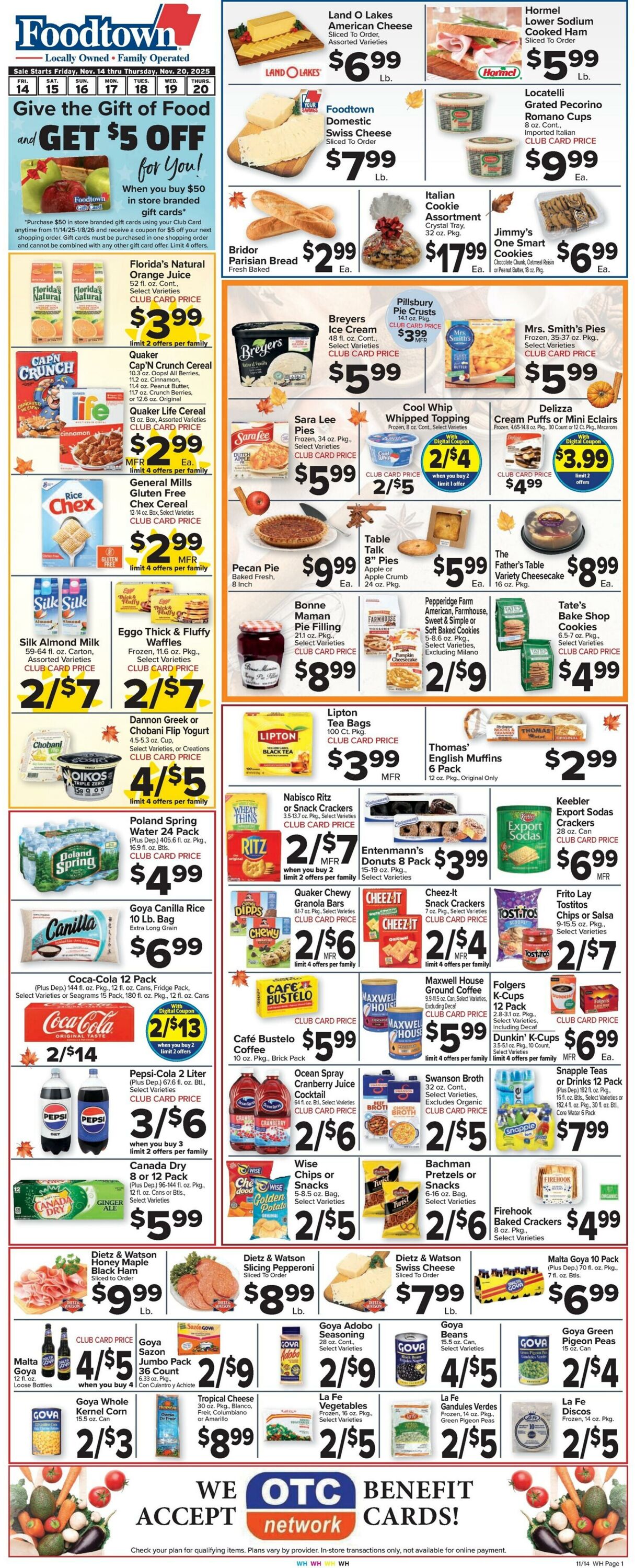Weekly ad Food Town 11/14/2025 - 11/20/2025