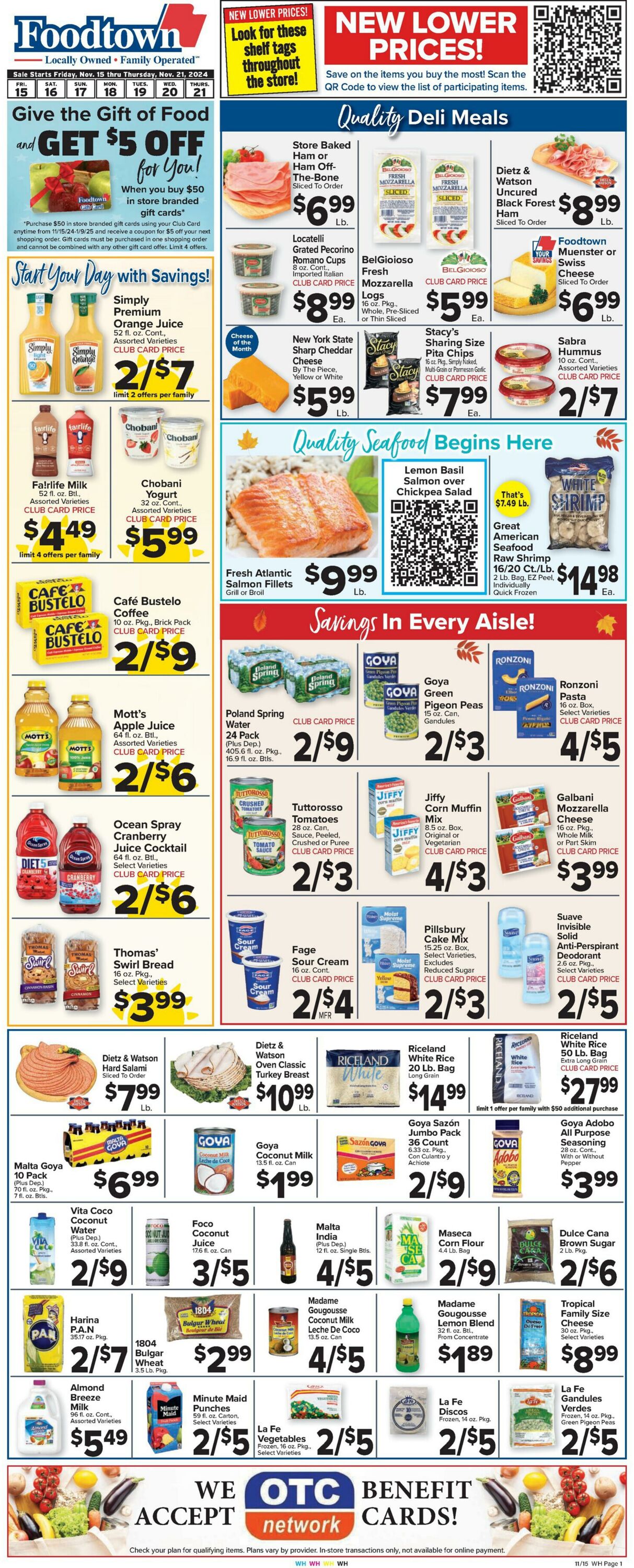 Weekly ad Food Town 11/15/2024 - 11/21/2024