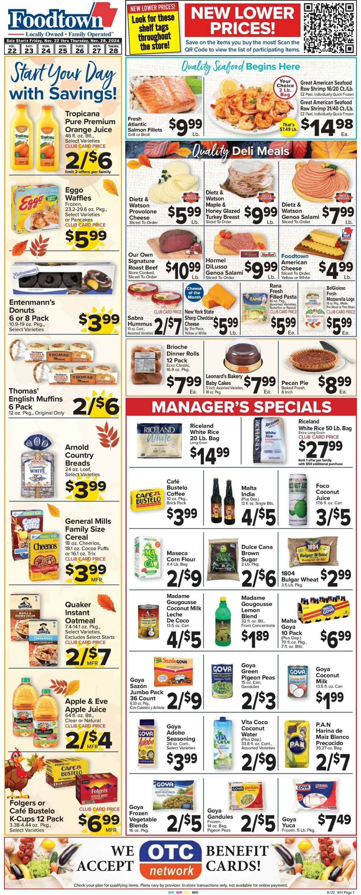 Weekly ad Food Town 11/22/2024 - 11/28/2024