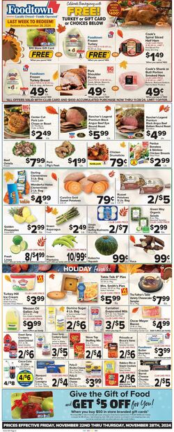 Weekly ad Food Town 11/22/2024 - 11/28/2024