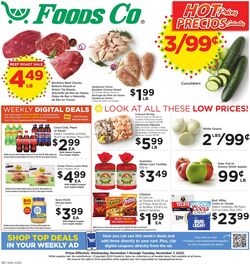 Weekly ad Foods Co 11/01/2023 - 11/07/2023