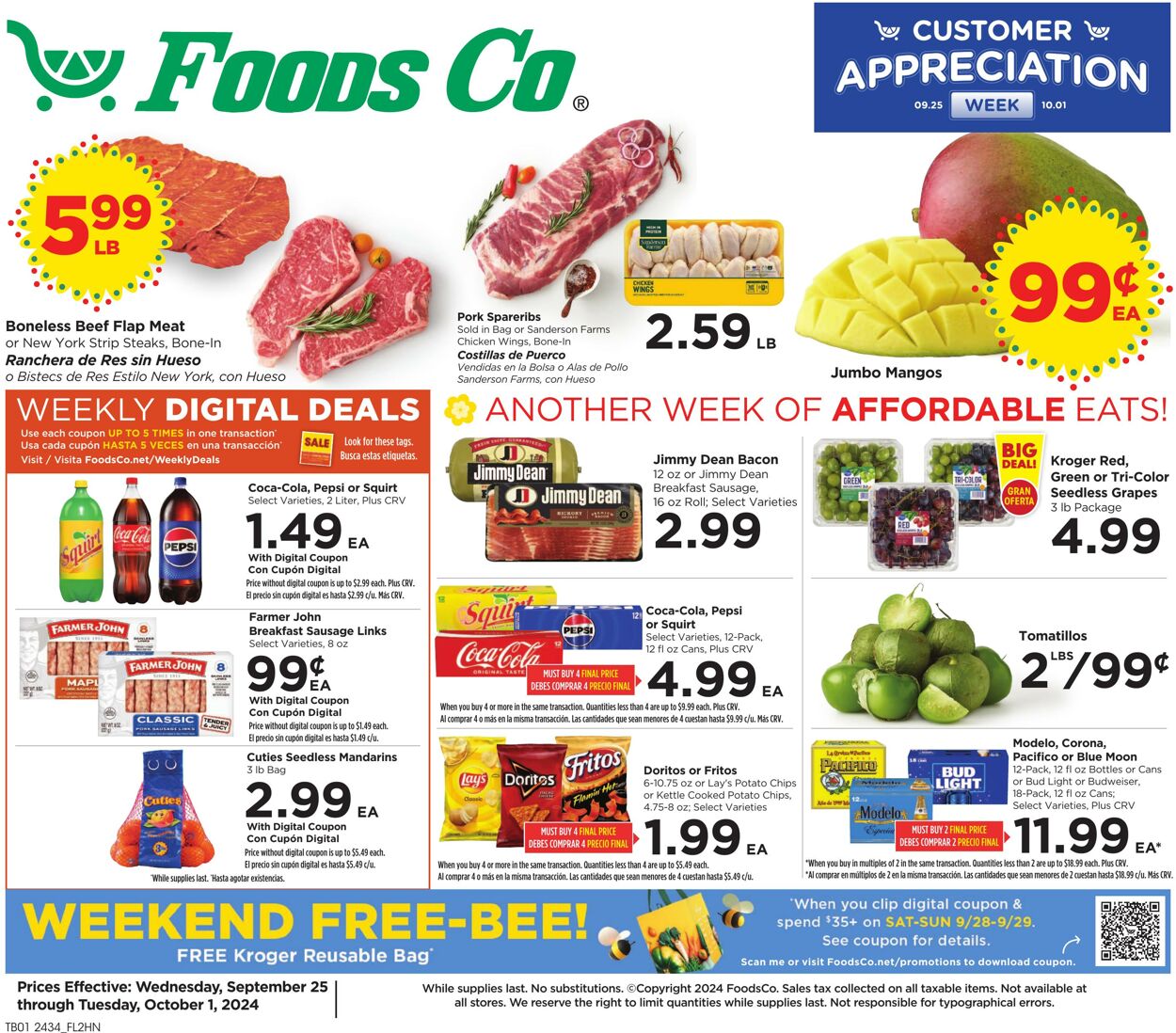 Weekly ad Foods Co 09/25/2024 - 10/01/2024