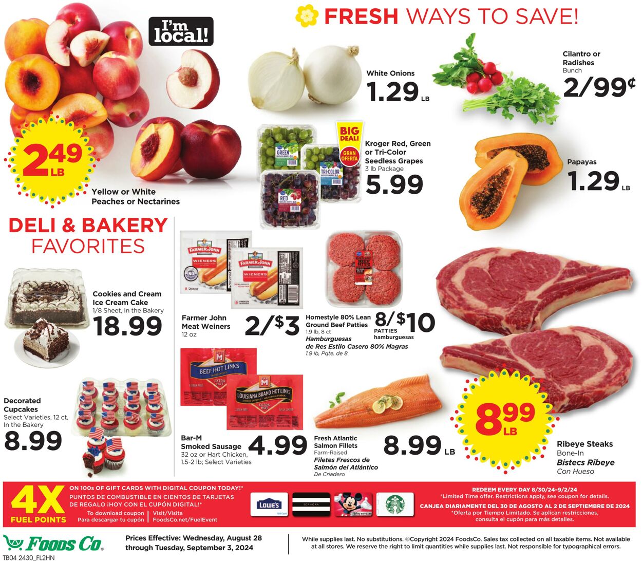 Weekly ad Foods Co 08/28/2024 - 09/03/2024