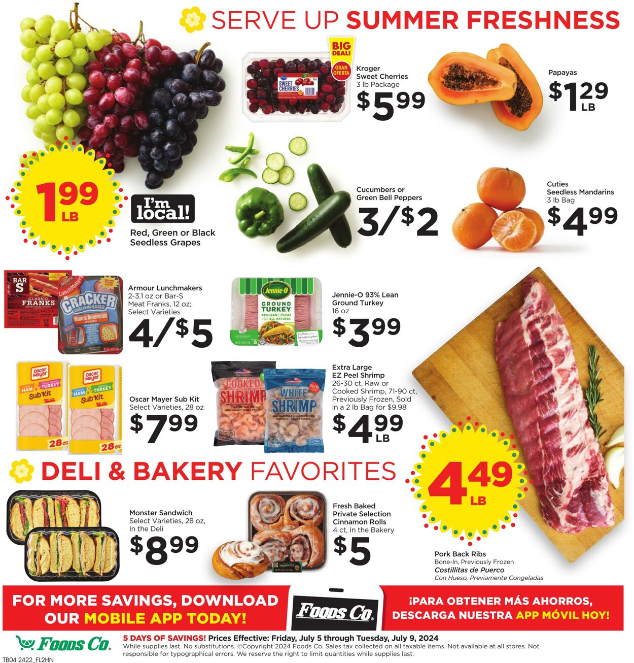 Weekly ad Foods Co 07/05/2024 - 07/09/2024