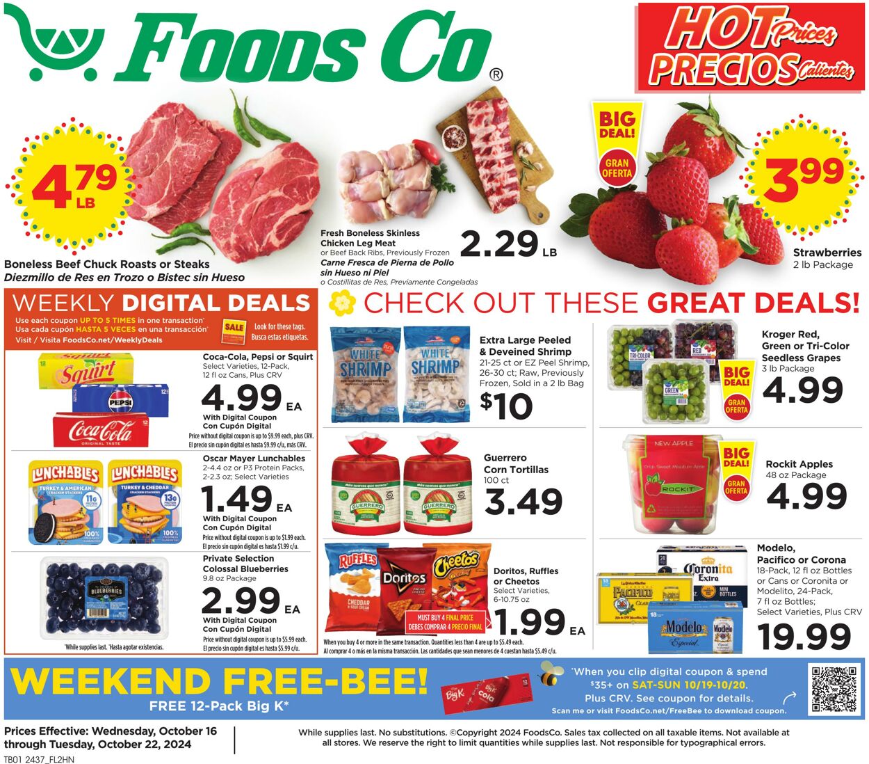 Weekly ad Foods Co 10/16/2024 - 10/22/2024