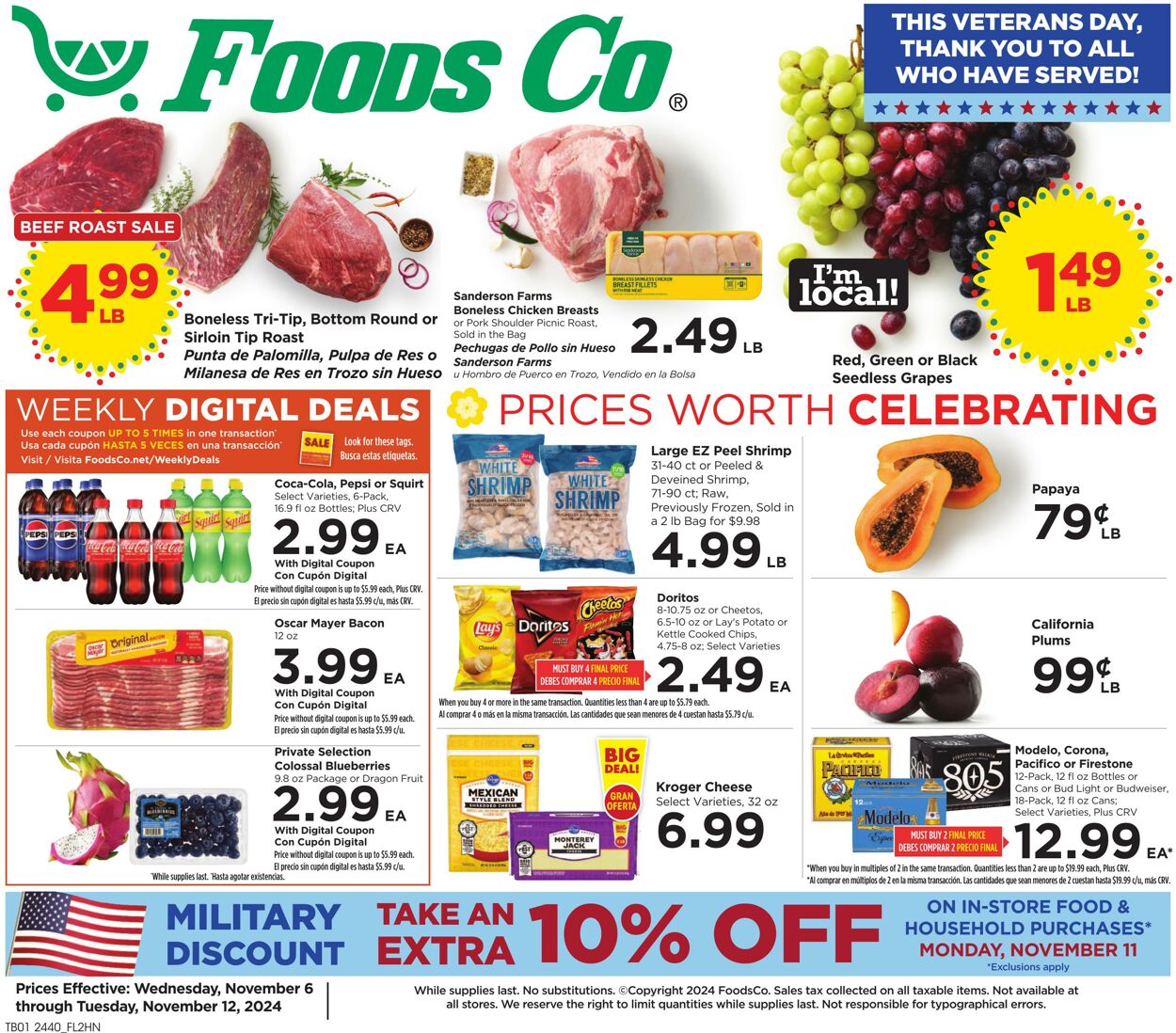 Weekly ad Foods Co 11/06/2024 - 11/12/2024