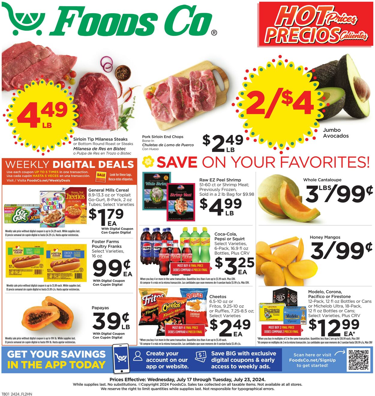 Weekly ad Foods Co 07/17/2024 - 07/23/2024