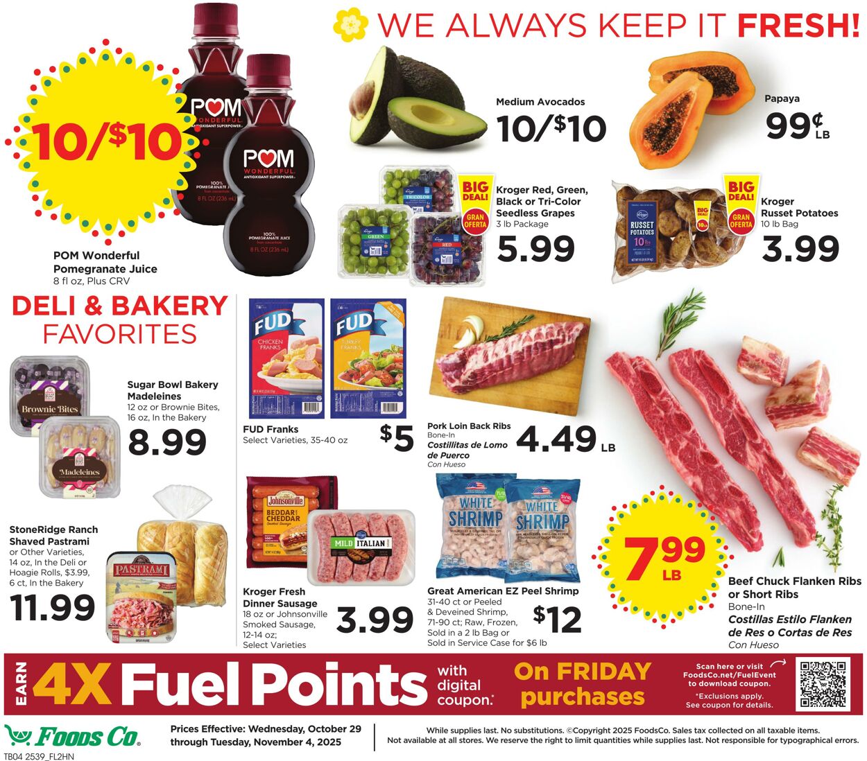Weekly ad Foods Co 10/29/2025 - 11/04/2025