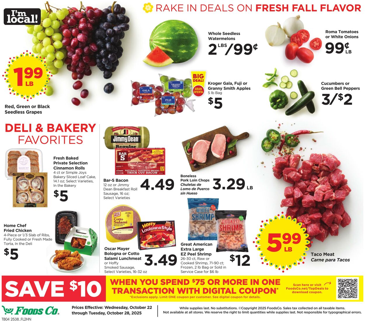 Weekly ad Foods Co 10/22/2025 - 10/28/2025