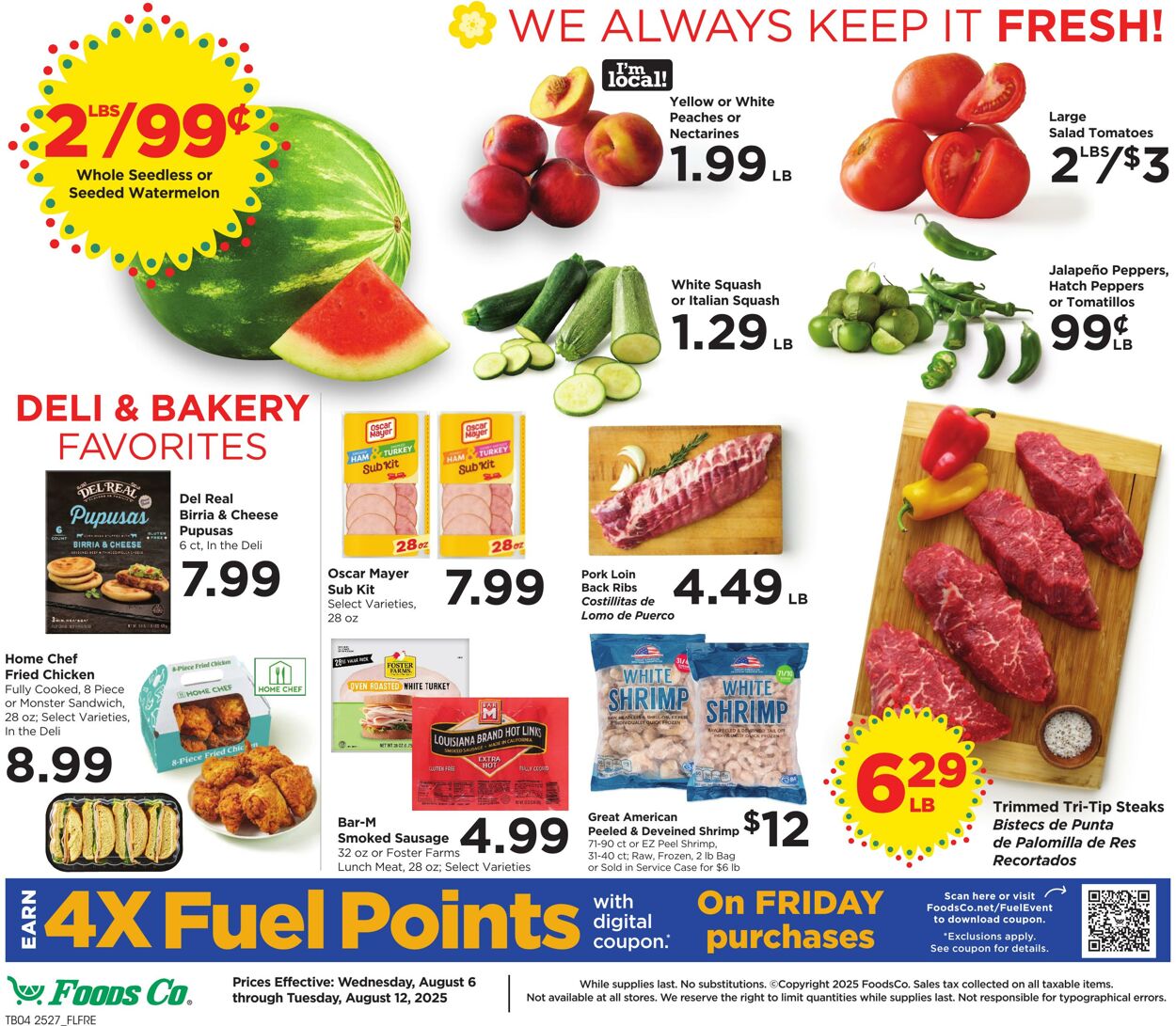 Weekly ad Foods Co 08/06/2025 - 08/12/2025