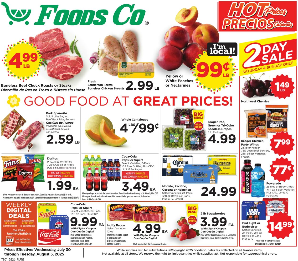 Weekly ad Foods Co 07/30/2025 - 08/05/2025