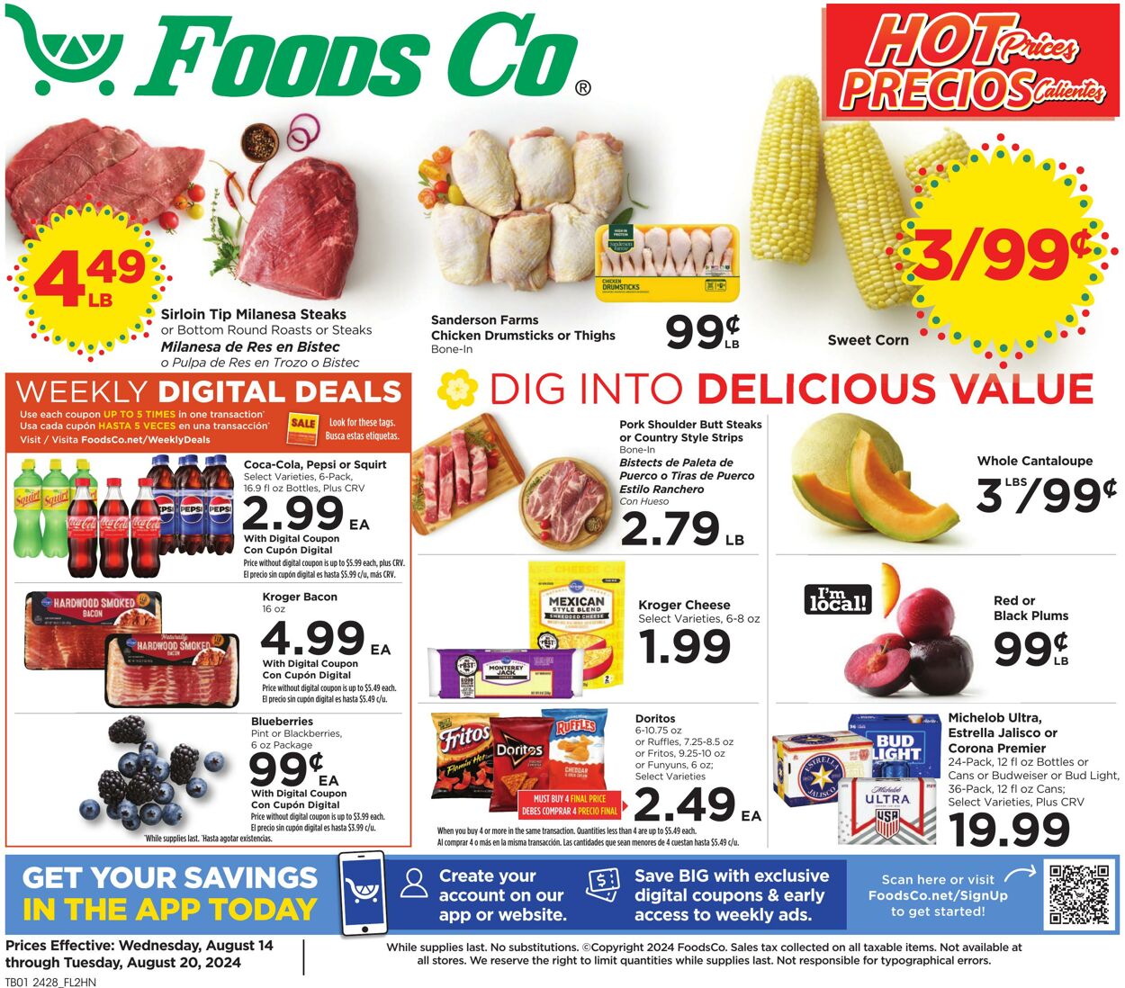 Weekly ad Foods Co 08/14/2024 - 08/20/2024