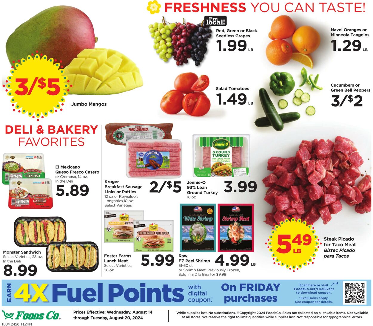 Weekly ad Foods Co 08/14/2024 - 08/20/2024