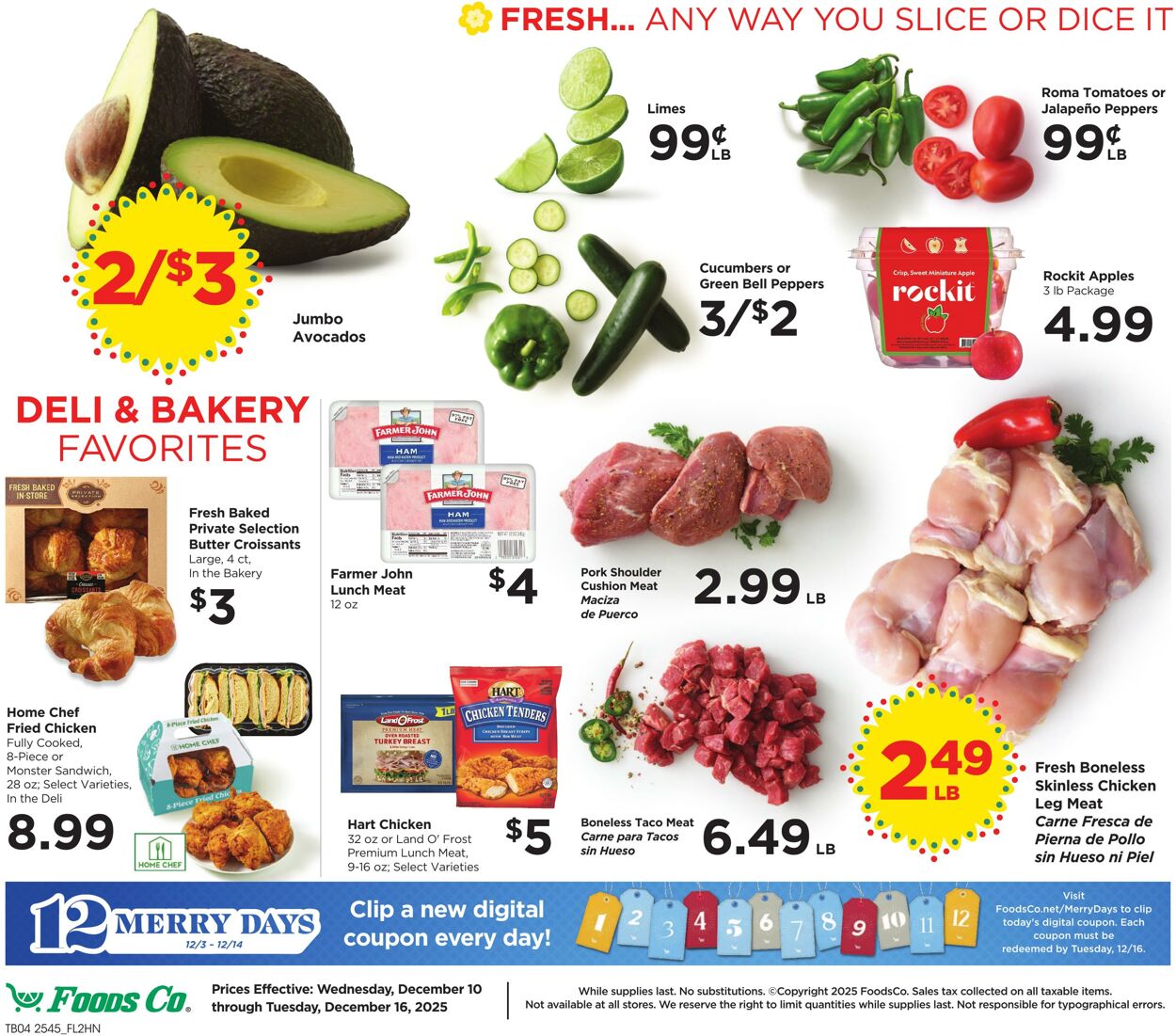 Weekly ad Foods Co 12/10/2025 - 12/16/2025
