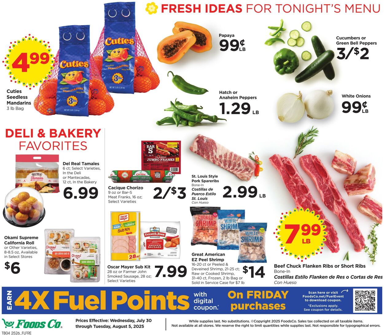 Weekly ad Foods Co 07/30/2025 - 08/05/2025