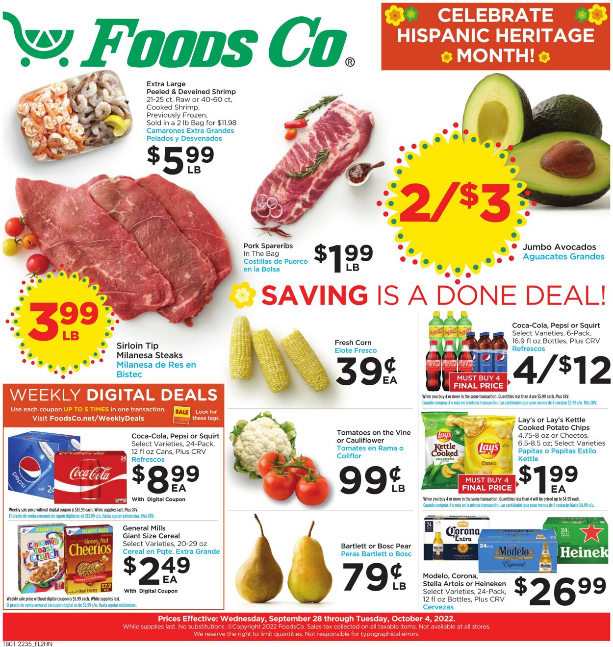 Weekly ad Foods Co 09/28/2022 - 10/04/2022