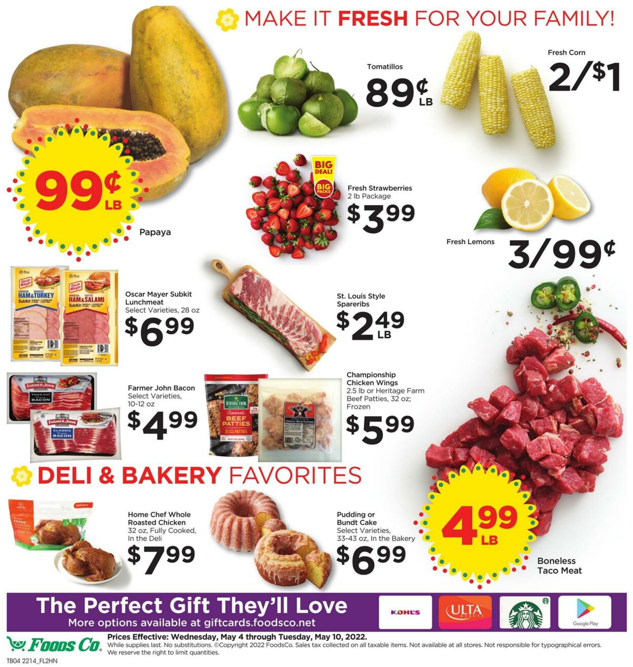 Weekly ad Foods Co 05/04/2022 - 05/10/2022