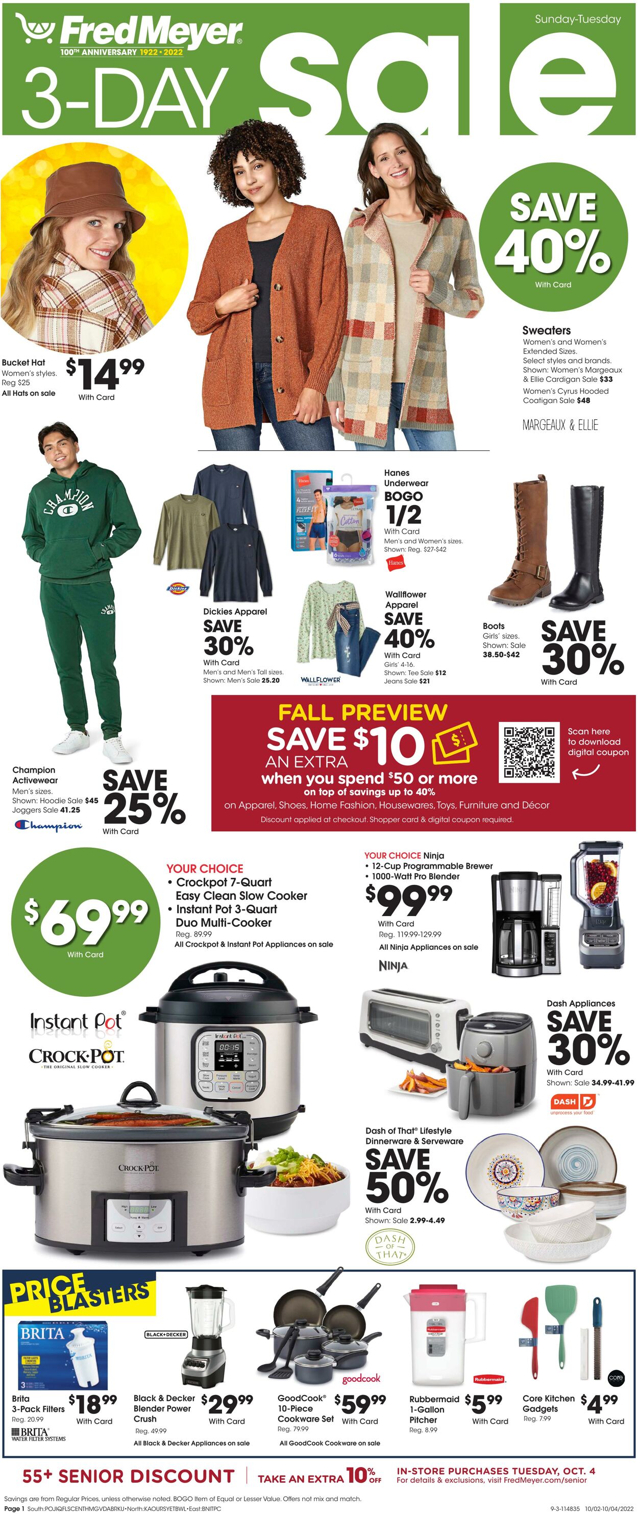 Weekly ad Fred Meyer 10/02/2022 - 10/04/2022