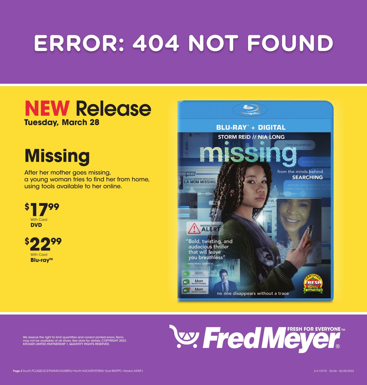 Weekly ad Fred Meyer 03/28/2023 - 03/28/2023