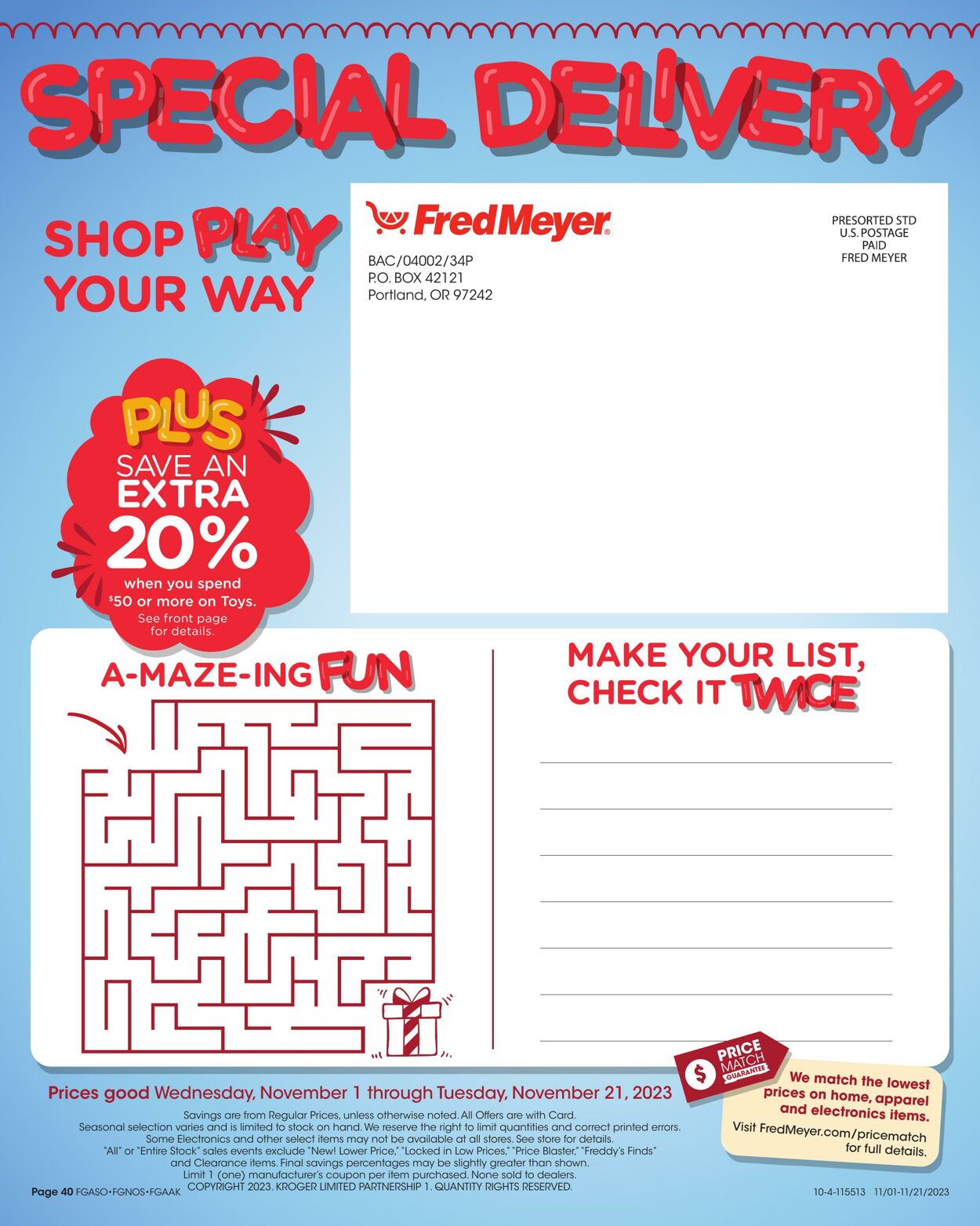 Weekly ad Fred Meyer 11/01/2023 - 11/21/2023