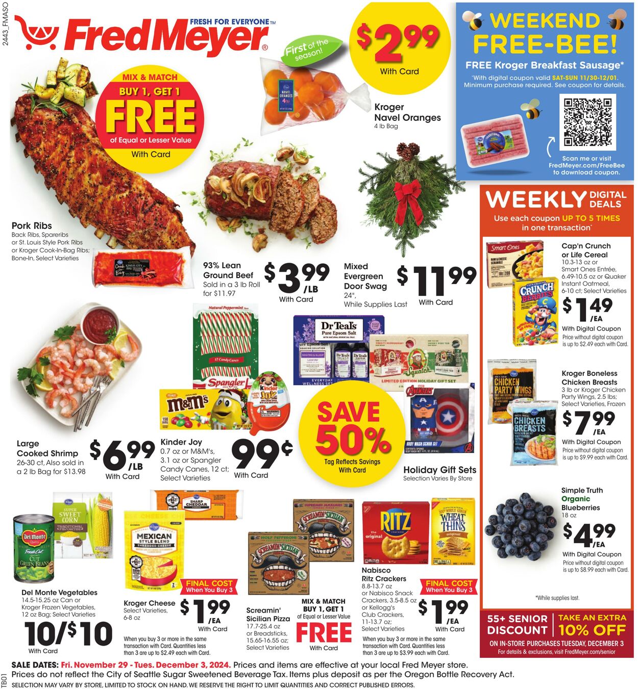 Weekly ad Fred Meyer 11/29/2024 - 12/03/2024