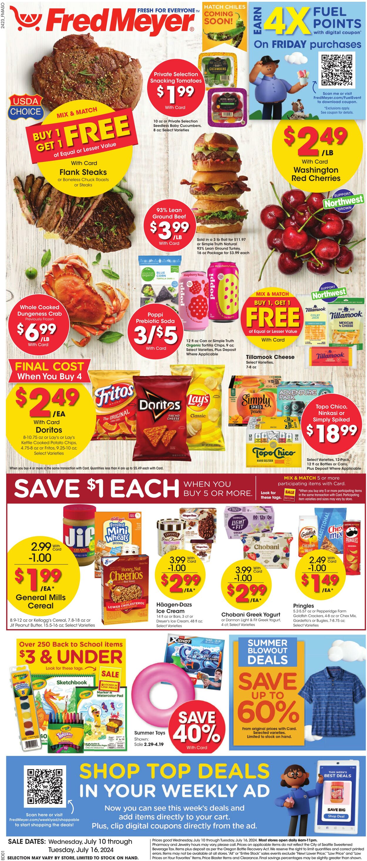 Weekly ad Fred Meyer 07/10/2024 - 07/16/2024