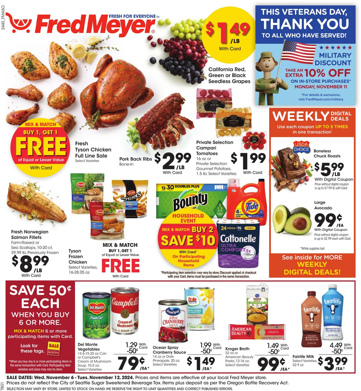 Weekly ad Fred Meyer 11/06/2024 - 11/12/2024