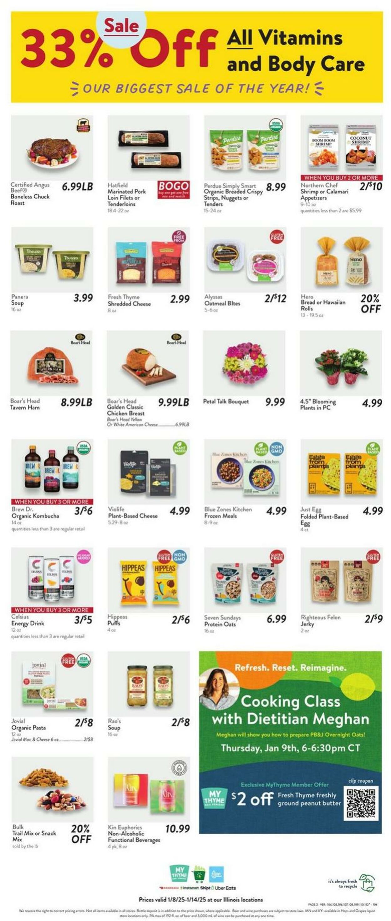 Weekly ad Fresh Thyme 01/08/2025 - 01/14/2025