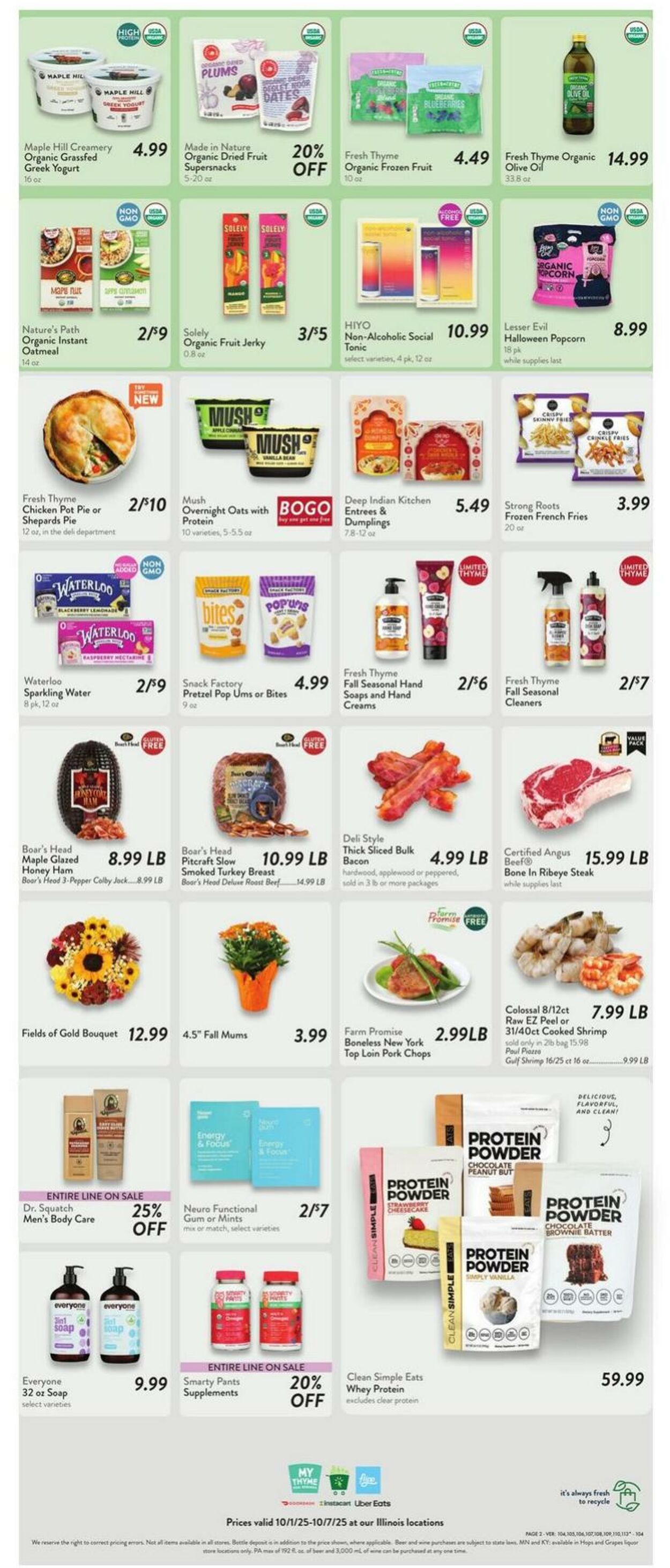 Weekly ad Fresh Thyme 10/01/2025 - 10/07/2025