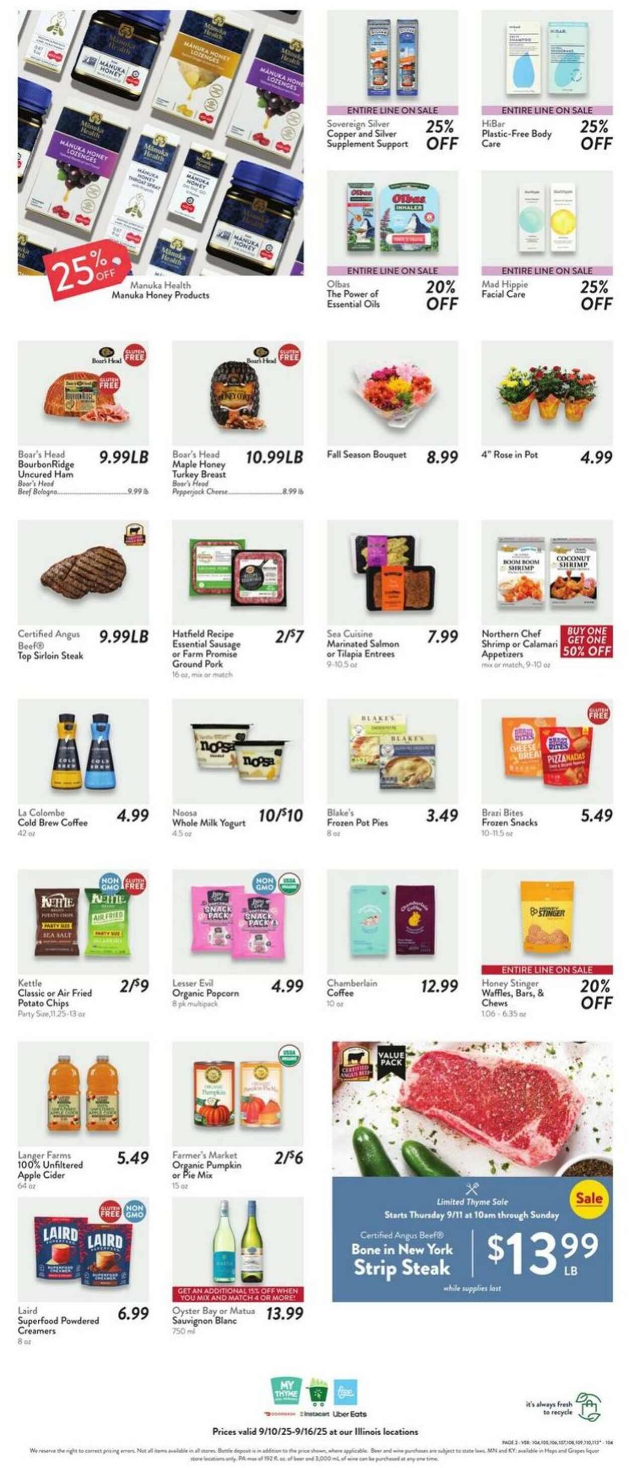Weekly ad Fresh Thyme 09/10/2025 - 09/16/2025