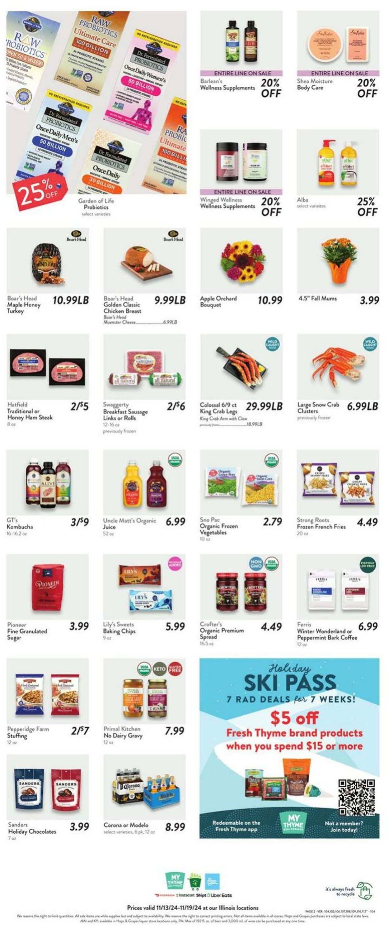 Weekly ad Fresh Thyme 11/13/2024 - 11/19/2024