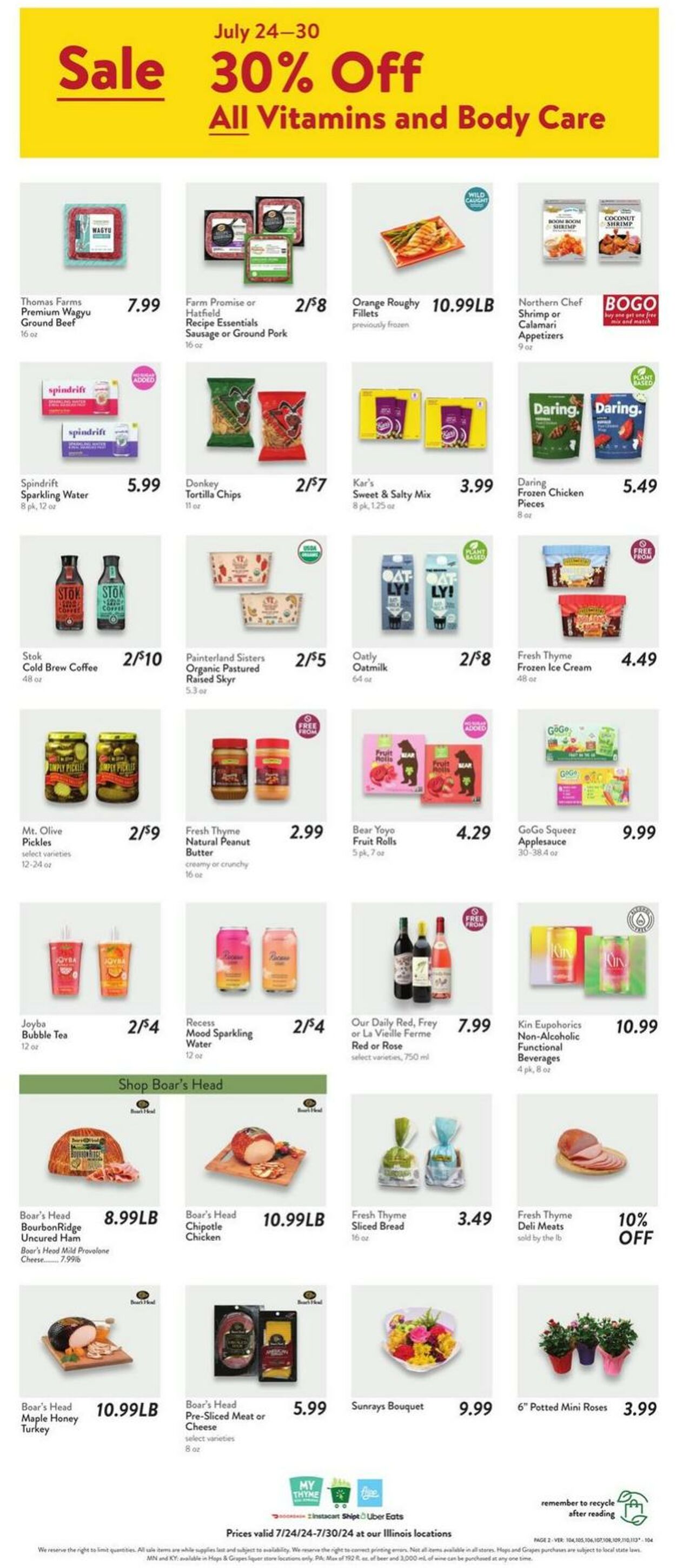 Weekly ad Fresh Thyme 07/24/2024 - 07/30/2024