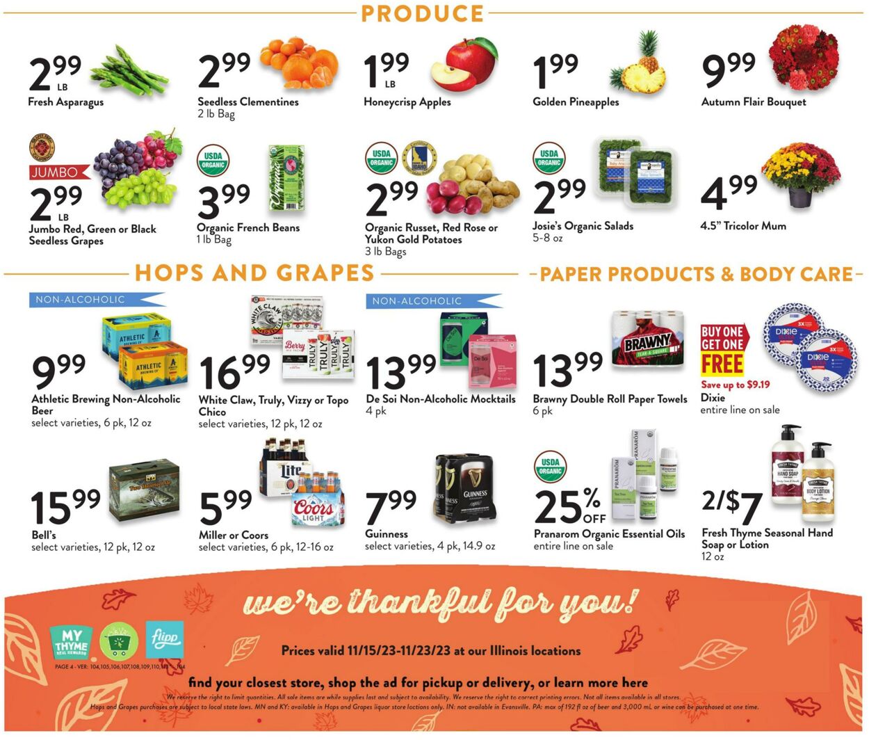 Weekly ad Fresh Thyme 11/15/2023 - 11/23/2023