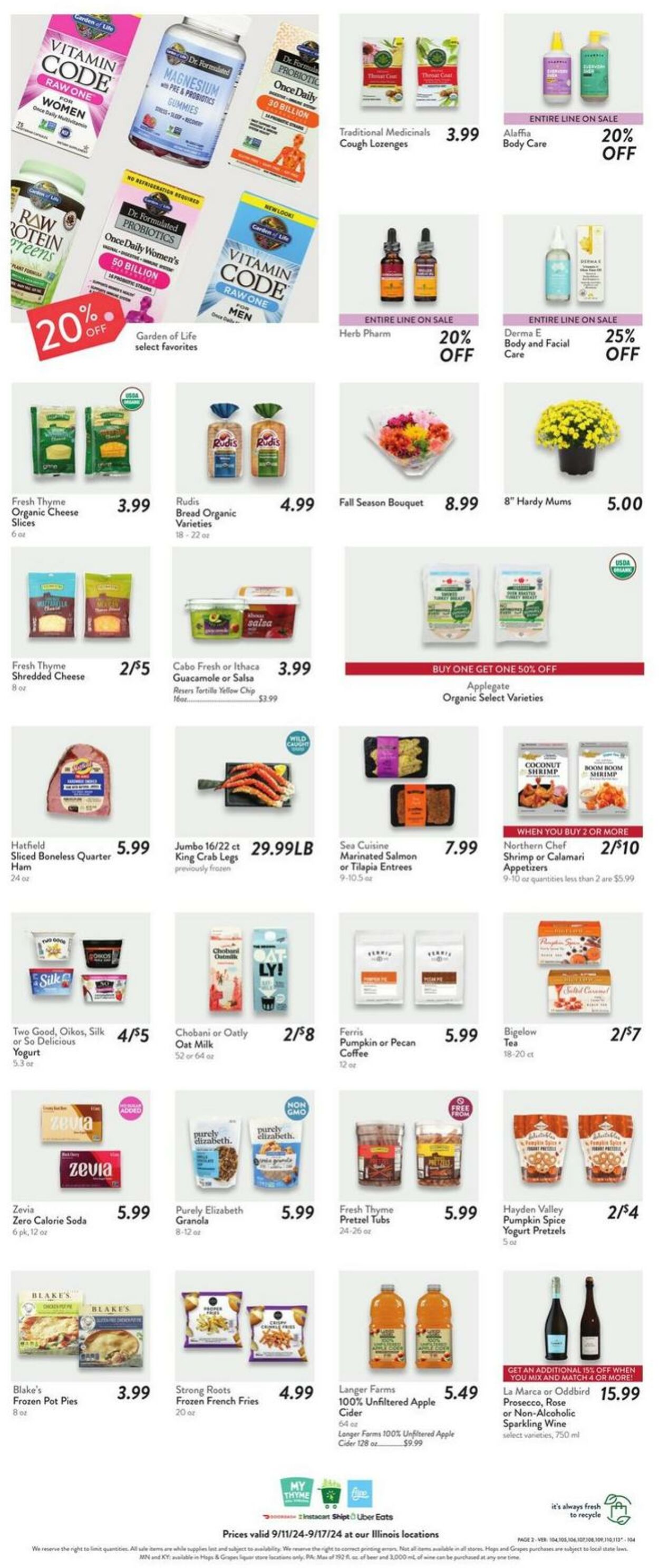 Weekly ad Fresh Thyme 09/11/2024 - 09/17/2024