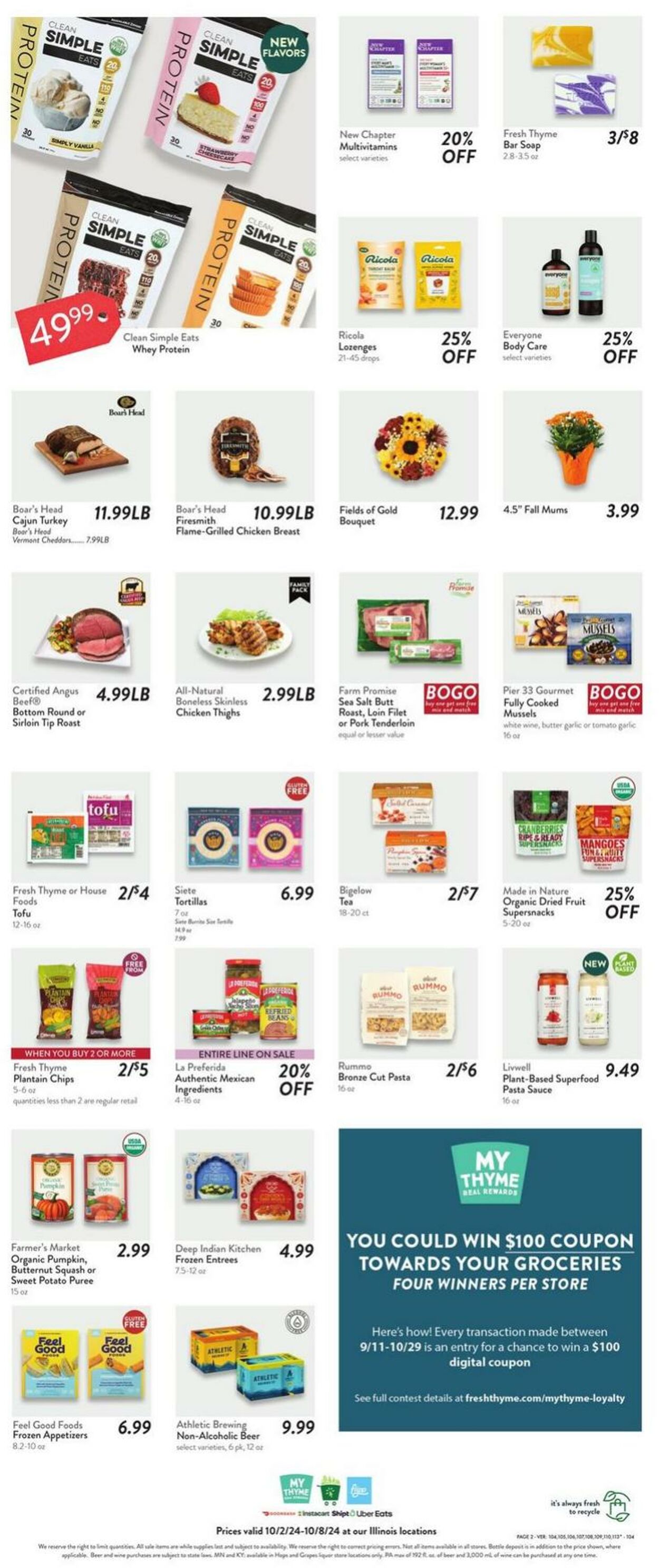 Weekly ad Fresh Thyme 10/02/2024 - 10/08/2024