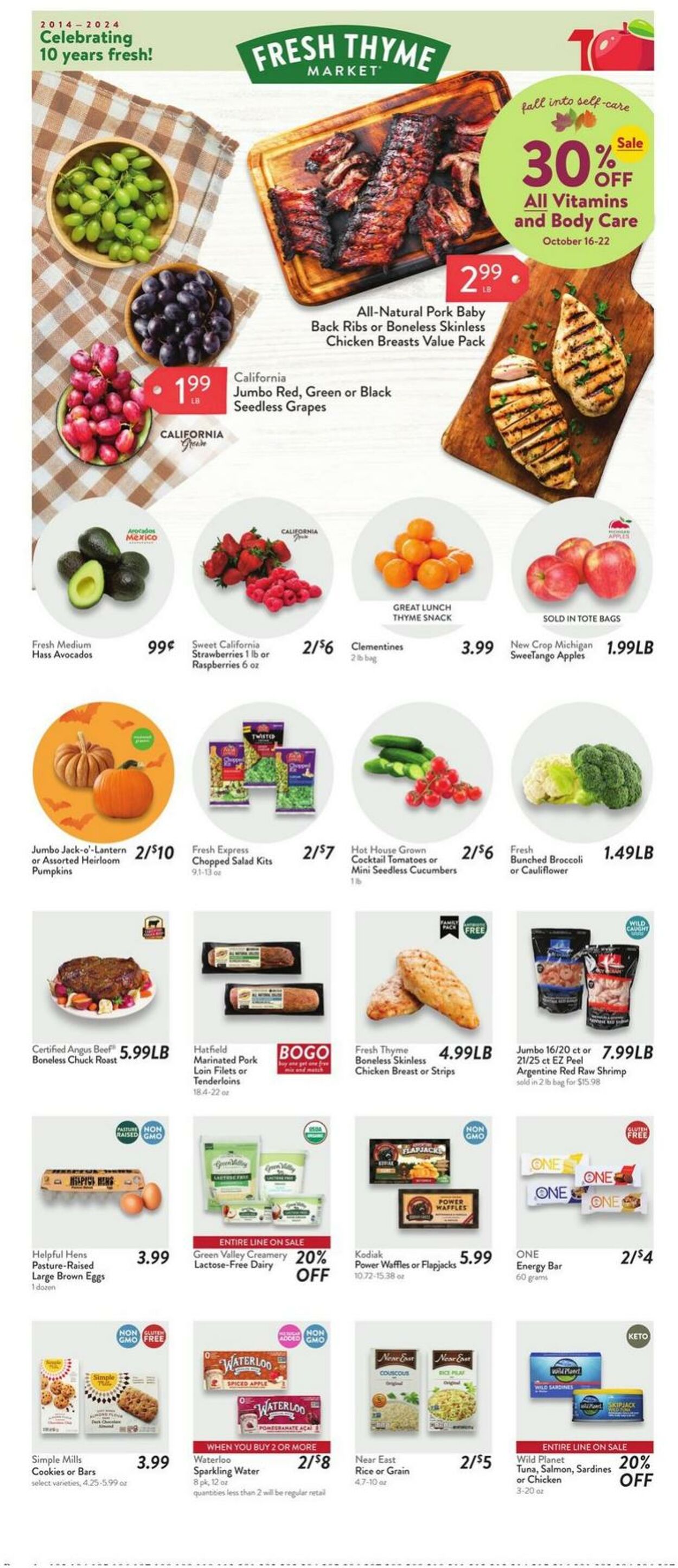 Weekly ad Fresh Thyme 10/16/2024 - 10/22/2024