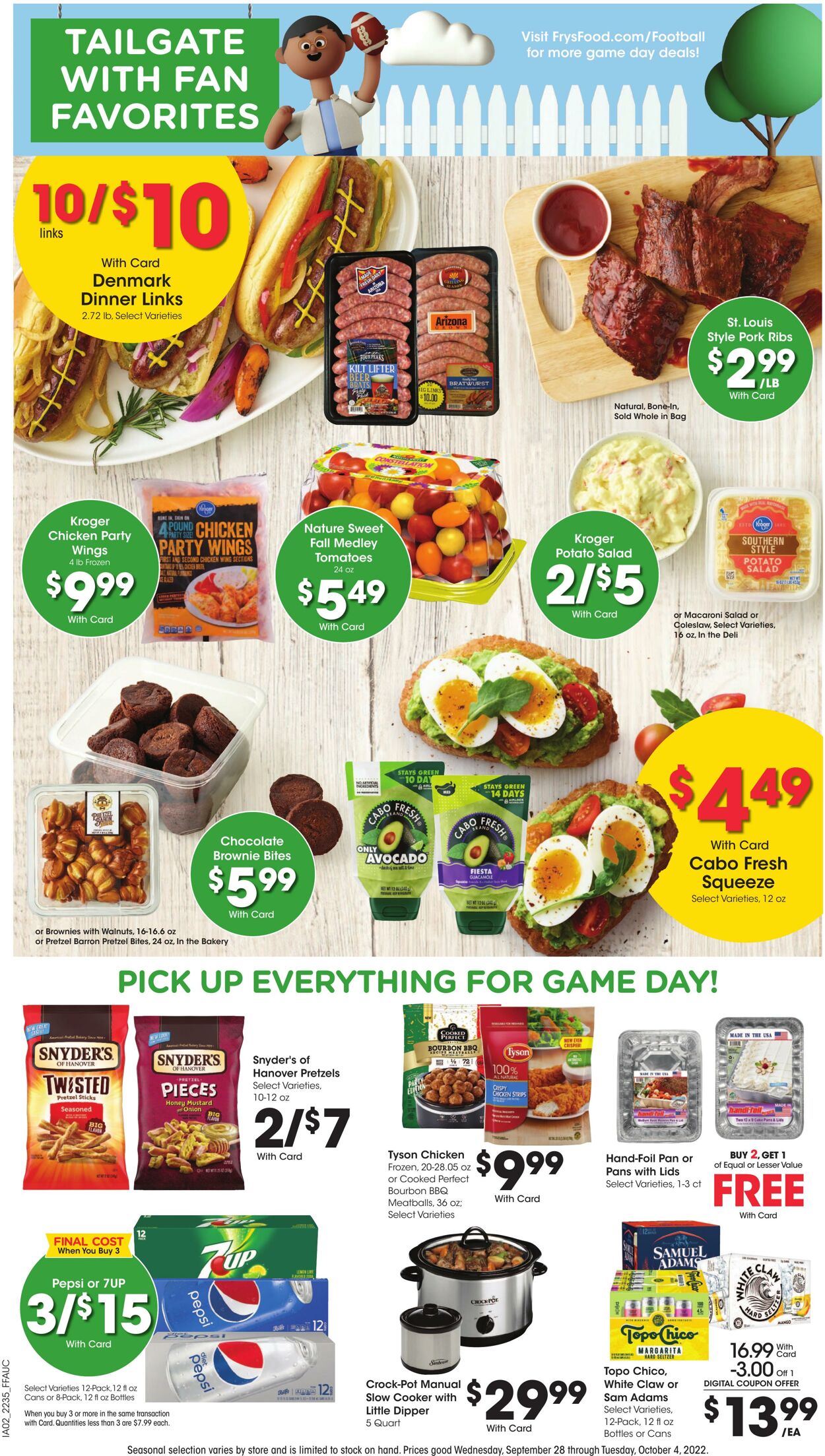 Weekly ad Fry's 09/28/2022 - 10/04/2022