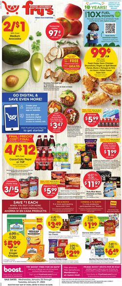 Weekly ad Fry's 01/25/2023-01/31/2023