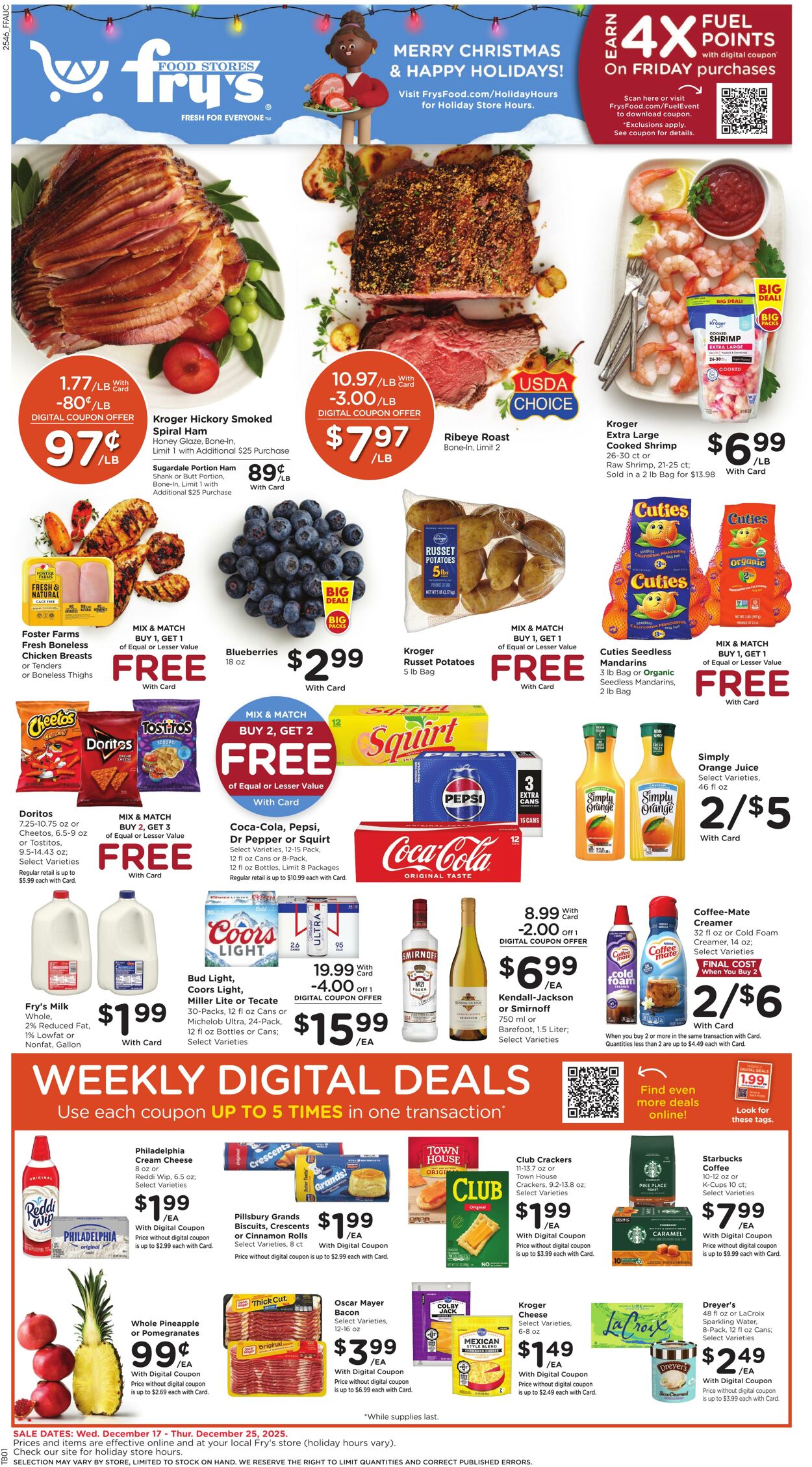 Weekly ad Fry's 12/17/2025 - 12/25/2025