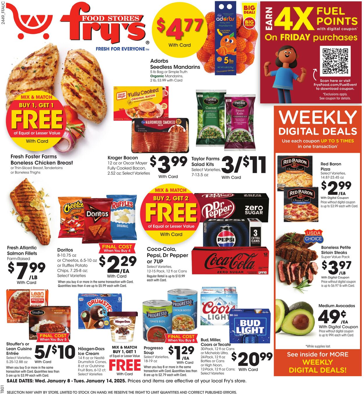 Weekly ad Fry's 01/08/2025 - 01/14/2025