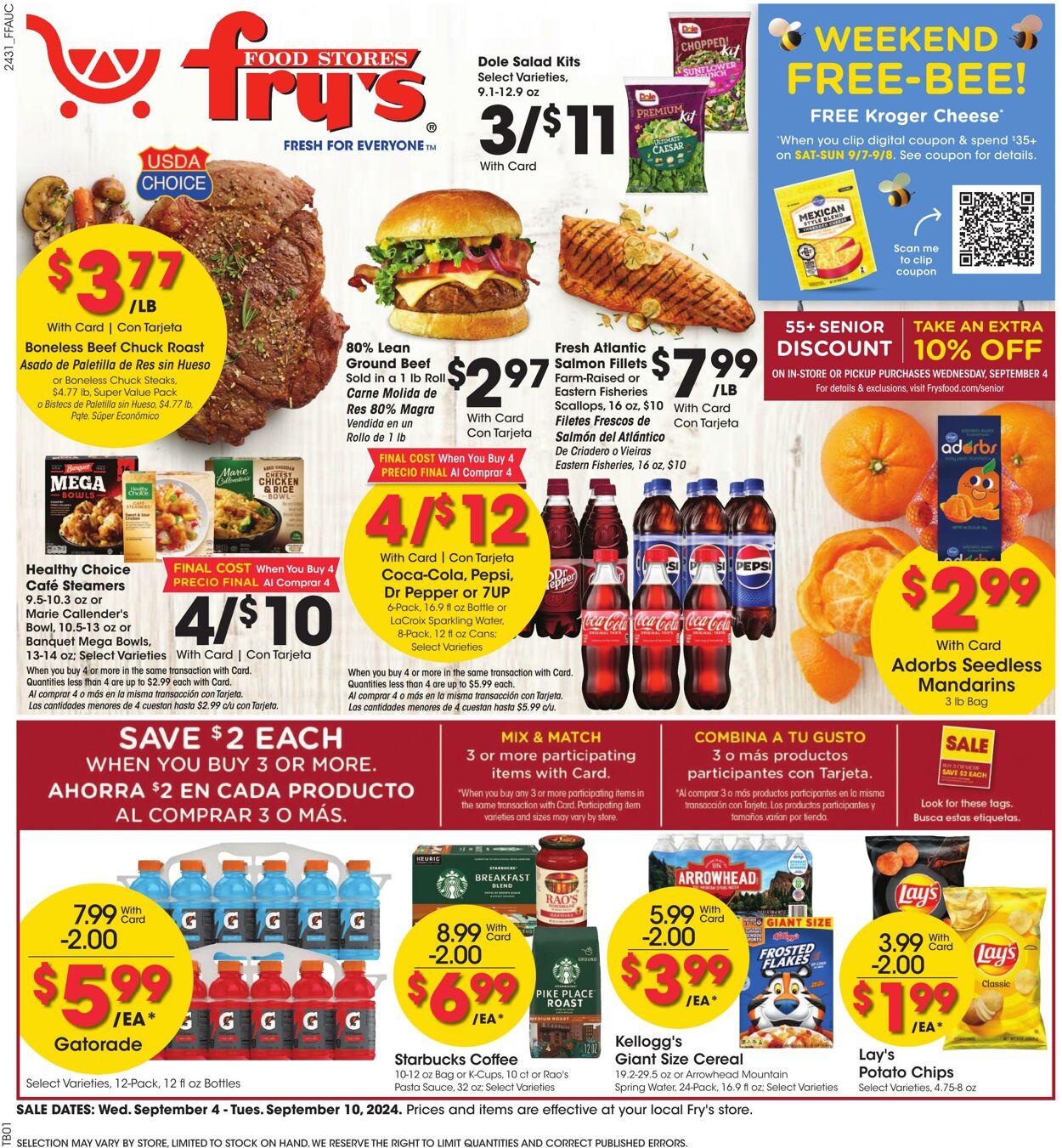 Weekly ad Fry's 09/04/2024 - 09/10/2024