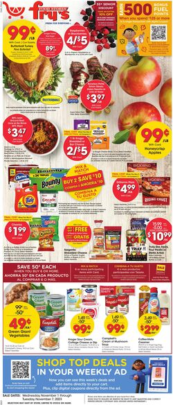 Weekly ad Fry's 11/01/2023 - 11/07/2023