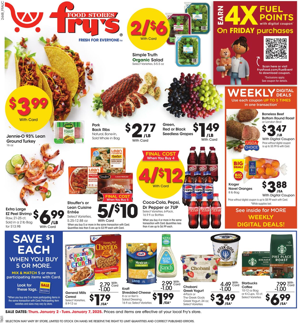 Weekly ad Fry's 01/02/2025 - 01/07/2025