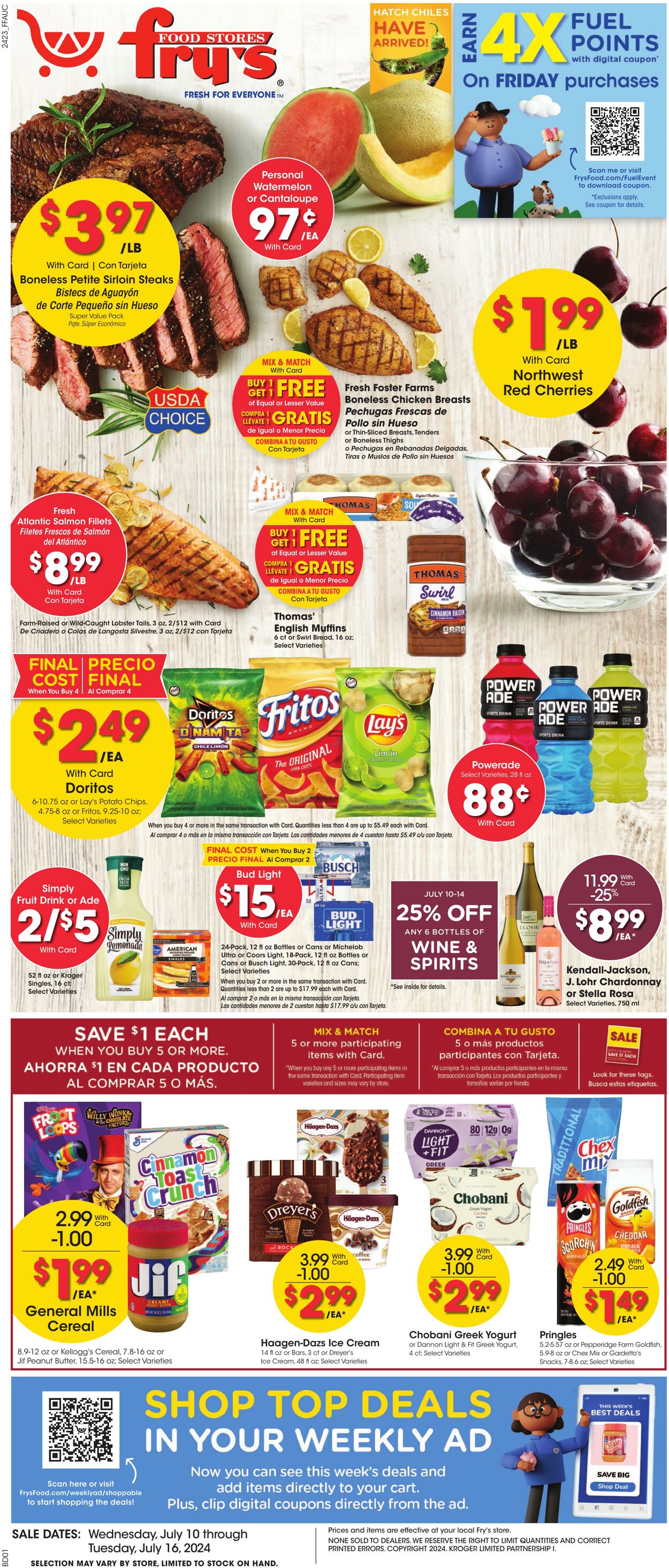 Weekly ad Fry's 07/10/2024 - 07/16/2024