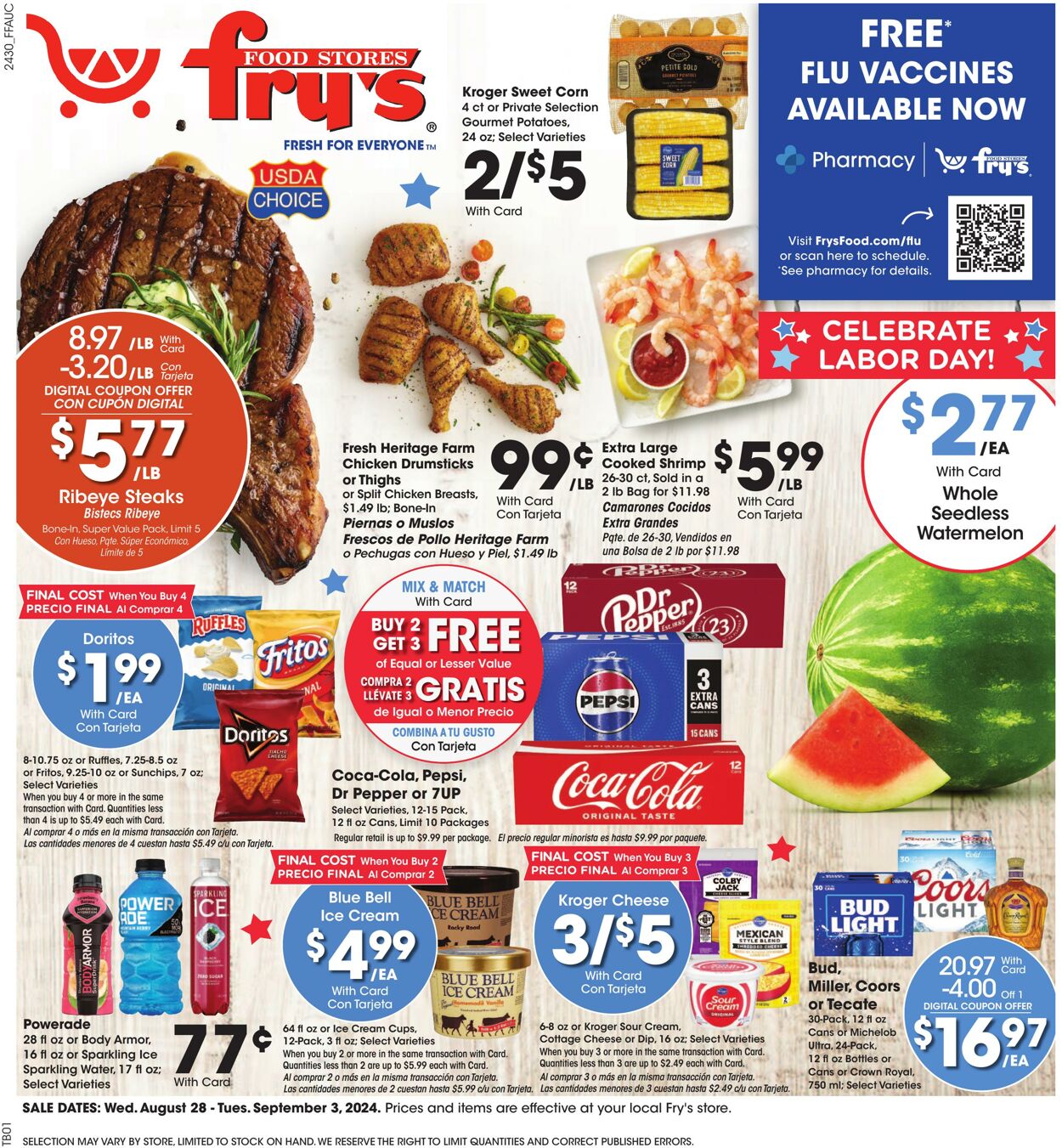 Weekly ad Fry's 08/28/2024 - 09/03/2024