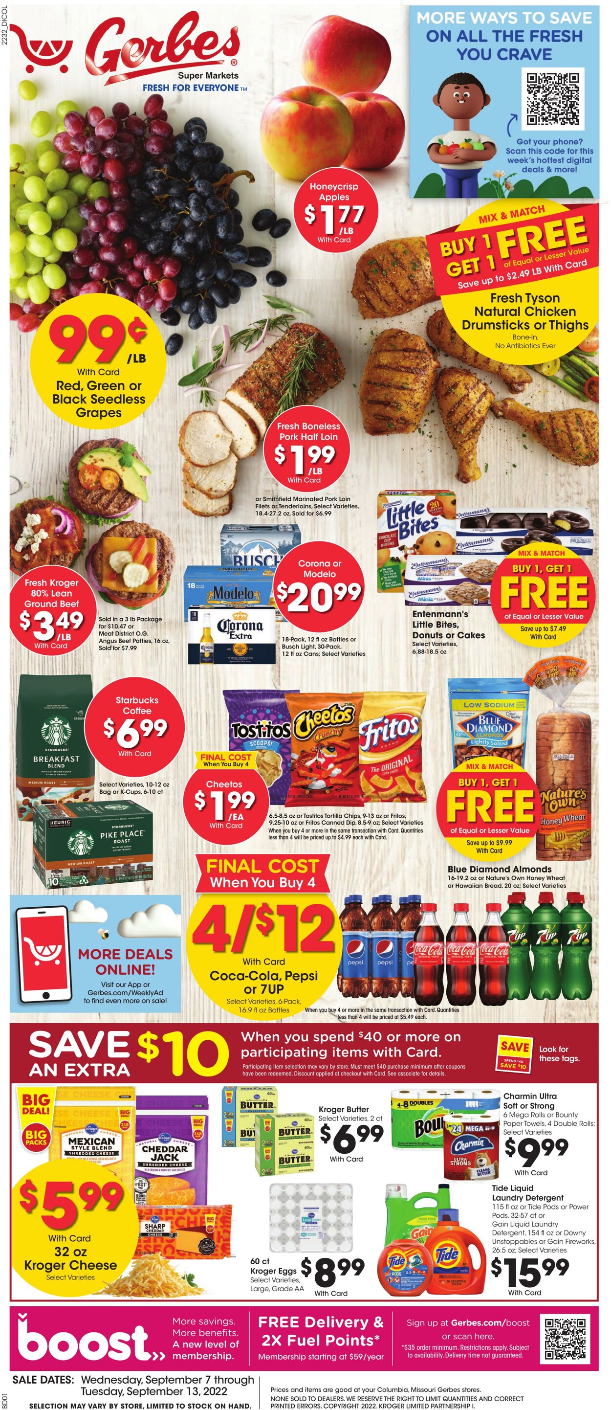 Weekly ad Gerbes Supermarkets 09/07/2022 - 09/13/2022