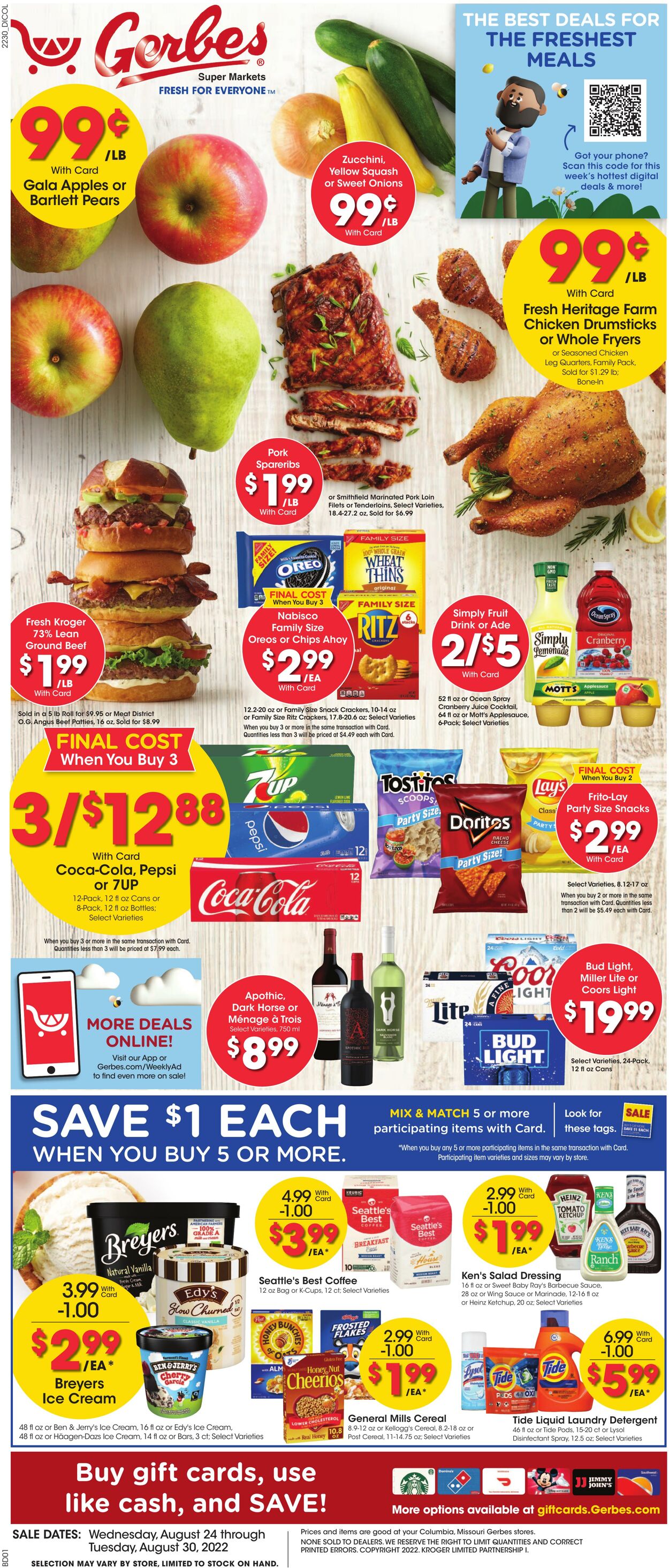 Weekly ad Gerbes Supermarkets 08/24/2022 - 08/30/2022