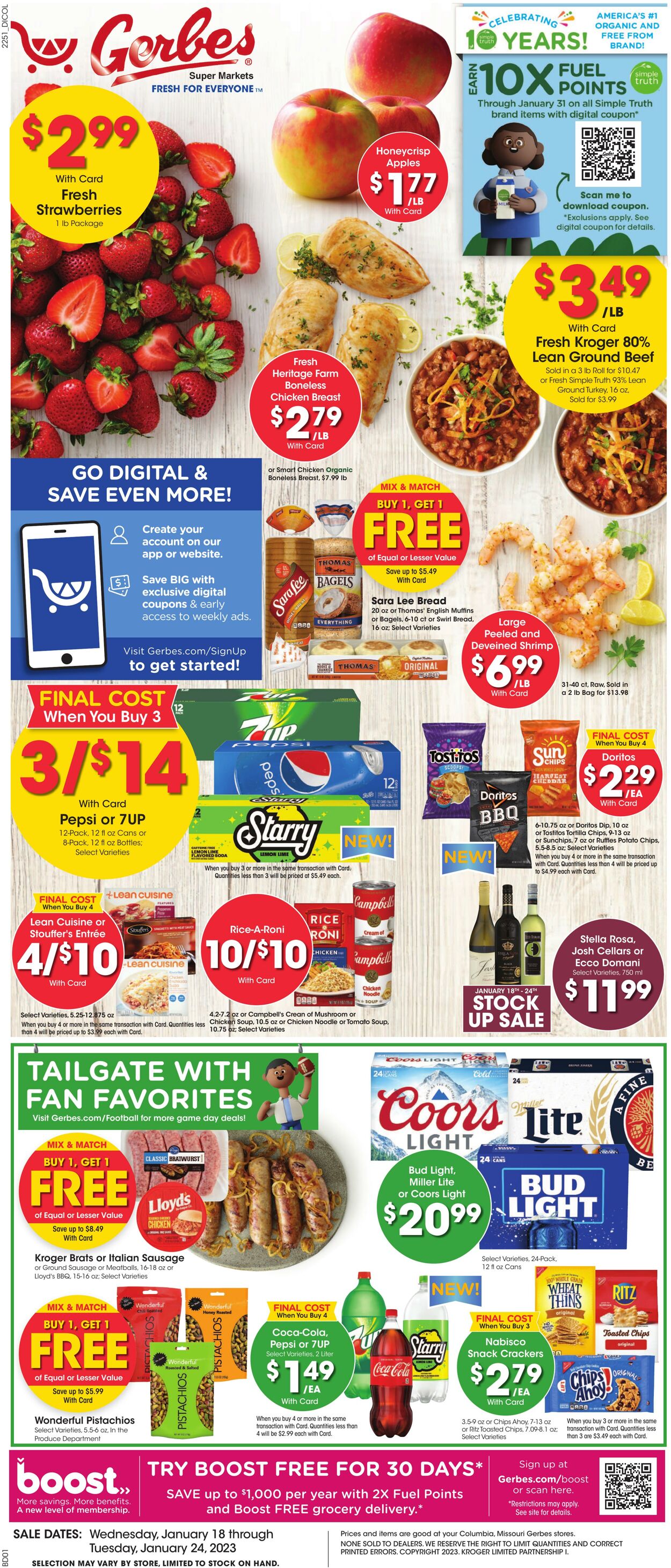 Weekly ad Gerbes Supermarkets 01/18/2023-01/24/2023